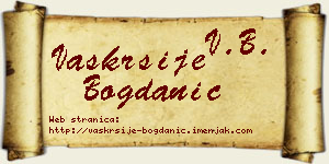 Vaskrsije Bogdanić vizit kartica